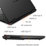 OMEN 16-ap0051ng, Gaming-Notebook schwarz, AMD Ryzen AI 5 340, NVIDIA GeForce RTX 5050, 16 GB DDR5, 512 GB (512 GB SSD), Windows 11 Home