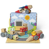 Spin Master Melissa & Doug - Blockables Fahrzeuge Spielset, Konstruktionsspielzeug 