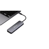 Verbatim USB-C Pro Multiport-Hub CMH-08, 8 Port, Dockingstation grau, 2x HDMI, 3x USB-A, USB-C PD, SD, microSD