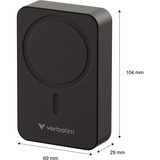 Verbatim Wireless Powerbank Charge 'n' Go 20.000mAh schwarz, Qi, PD 3.0, Quick Charge 3.0