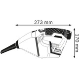 Bosch Akku-Staubsauger GAS 12V, Handstaubsauger in L-BOXX mit 2 x 3,0 Ah Akku