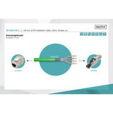 Digitus Professional Cat.8.2 S/FTP Verlegekabel simplex, Dca grün, 100 Meter Rolle