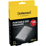 Intenso Portable SSD Premium 128 GB, Externe SSD anthrazit, USB-A 3.2 Gen 1 (5 Gbit/s), 1,8"