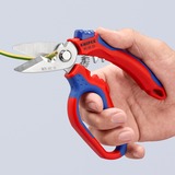 KNIPEX Gewinkelte Elektrikerschere 95 05 20 SB rot/blau