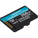 Kingston Canvas Go! Plus 256 GB microSDXC, Speicherkarte schwarz, UHS-I U3, Class 10, V30, A2