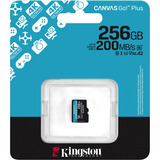 Kingston Canvas Go! Plus 256 GB microSDXC, Speicherkarte schwarz, UHS-I U3, Class 10, V30, A2