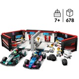 LEGO 60444 City F1 Garage mit Mercedes-AMG & Alpine Rennautos, Konstruktionsspielzeug 