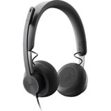 Logitech Zone Wired MS Teams, Headset grau/schwarz, Microsoft Teams zertifiziert, USB-A/C