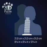 Ravensburger 3D Puzzle Iconics: Schiefer Turm von Pisa - mit Licht 216 Teile