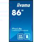 iiyama ProLite LH8664UHS-B2AG, Public Display schwarz (matt), UltraHD/4K, IPS, WiFi, Fernbedienung