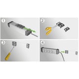 Brennenstuhl Premium-Alu-Line Steckdosenleiste 10-fach schwarz/aluminium, 3 Meter Kabel, mit Sicherheitsschalter