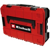Einhell Systemkoffer E-Case S-C, Werkzeugkiste schwarz/rot, mit entnehmbaren Kleinteil-Boxen