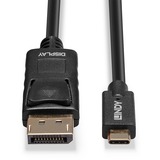 Lindy USB Adapterkabel, USB-C Stecker > DisplayPort Stecker schwarz, 10 Meter, + HDR