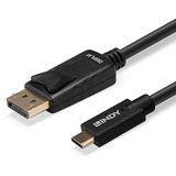 Lindy USB Adapterkabel, USB-C Stecker > DisplayPort Stecker schwarz, 10 Meter, + HDR