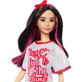 Mattel Barbie Fashionistas-Puppe mit weißem T-Shirt-Kleid 