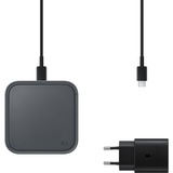 SAMSUNG Wireless Charger Pad mit Schnellladeadapter EP-P2400T, Ladegerät dunkelgrau