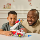 Spin Master Paw Patrol Fire Rescue - Marshalls Feuerwehr-Fahrzeug, Spielfahrzeug mit kippbarer Leiter, Geschoss-Abwurf und Marshall Hundefigur