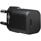 goobay Apple Lightning / USB-C PD-Ladeset nano 20 Watt, Ladegerät schwarz, PD, 1 Meter Kabel