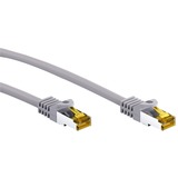 goobay RJ-45 Patchkabel Cat 6.a S/FTP (PiMF), mit Cat.7 Rohkabel	 grau, 1 Meter