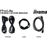 iiyama ProLite TE8614MIS-B2AG, Public Display schwarz (matt), UltraHD/4K, Touchscreen, HDMI, DP, USB-C