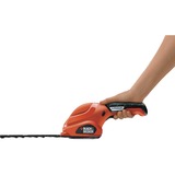 BLACK+DECKER Akku-Strauchschere GSL300 orange/schwarz, Li-Ionen Akku 1,1 Ah