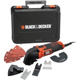 BLACK+DECKER Multifunktions-Werkzeug MT300KA orange/schwarz, Koffer, 300 Watt, 12-tlg. Zubehörset