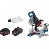 Bosch Akku-Kapp-und Gehrungssäge BITURBO GCM 18V-216 Professional, 18Volt blau, 2x Akku ProCORE18V 5,5Ah