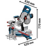 Bosch Akku-Paneelsäge BITURBO GCM 18V-216 Professional solo, Kapp-und Gehrungssäge blau, ohne Akku und Ladegerät