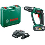 Bosch Akku-Schlagbohrschrauber PSB 18 LI-2 Ergonomic, 18Volt, Schlagbohrmaschine grün/schwarz, Li-Ionen Akku 2,5Ah, POWER FOR ALL ALLIANCE