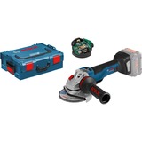 Bosch Akku-Winkelschleifer GWS 18V-10 PSC Professional blau/schwarz, L-BOXX, ohne Akku und Ladegerät