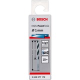 Bosch HSS-Spiralbohrer PointTeQ, Ø 1mm x 34mm, 10 Stück Arbeitslänge 12mm