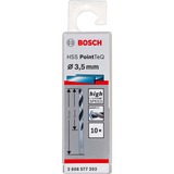 Bosch HSS-Spiralbohrer PointTeQ, Ø 3,5mm x 70mm, 10 Stück Arbeitslänge 39mm