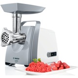 Bosch Home Fleischwolf ProPower MFW45020 weiß/grau, 500 Watt, Wurstfüller- und Kebbe-Aufsatz