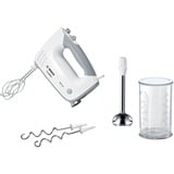 Bosch Home Handmixer ErgoMixx MFQ36470 weiß/grau, 450 Watt, mit Mixfuß und Becher