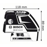 Bosch Kombilaser GCL 25 Professional, Kreuzlinienlaser blau/schwarz, Schutztasche