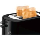 Bosch Kompakt-Toaster TAT7403 schwarz/edelstahl, 800 Watt, für 2 Scheiben Toast