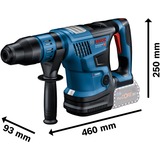 Bosch PRO Akku-Bohrhammer BITURBO GBH 18V-36 C Professional solo blau/schwarz, ohne Akku und Ladegerät, Bluetooth Modul, im Koffer