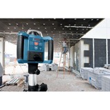 Bosch Professional Rotationslaser GRL 300 HV Professional blau, rote Laserlinie und Lotpunkt, mit Halterung, Baustativ, Laser-Empfänger, im Koffer
