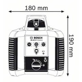 Bosch Professional Rotationslaser GRL 300 HV Professional blau, rote Laserlinie und Lotpunkt, mit Halterung, Baustativ, Laser-Empfänger, im Koffer