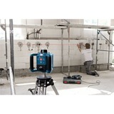 Bosch Professional Rotationslaser GRL 300 HV Professional blau, rote Laserlinie und Lotpunkt, mit Halterung, Baustativ, Laser-Empfänger, im Koffer