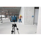 Bosch Professional Rotationslaser GRL 300 HV Professional blau, rote Laserlinie und Lotpunkt, mit Halterung, Baustativ, Laser-Empfänger, im Koffer