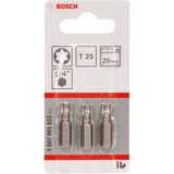Bosch Schrauberbit Extra-Hart, T25, 25mm, 3 Stück 