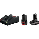 Bosch Starter-Set 12V (1x GBA 12V 2.0Ah + 1 x GBA 12V 4.0Ah + GAL 12V-40 Professional) schwarz, 2x Akku + Ladegerät