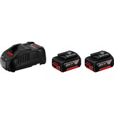 Bosch Starter-Set 18V (2x GBA 18V 5.0Ah + GAL 1880 CV Professional), Ladegerät schwarz, AMPShare Alliance, 2x Akku + Ladegerät