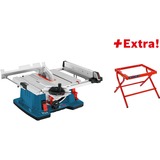 Bosch Tischkreissäge GTS 10 XC + Untergestell GTA 6000 blau, 2.100 Watt