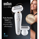 Braun Silk-épil 9 Flex 9002, Epiliergerät weiß/gold