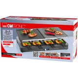 Clatronic 2-in-1 Raclette-Grill RG 3518 schwarz/edelstahl