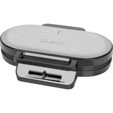Clatronic Doppel-Waffeleisen WA 3745 edelstahl/schwarz, 1.200 Watt