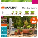 GARDENA Micro-Drip-System Start-Set Pflanztöpfe M automatic, Bewässerungsautomat für 7 Pflanztöpfe und 3 Pflanztröge