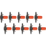 GARDENA Regulierbarer Reihentropfer grau/orange, 10 Stück